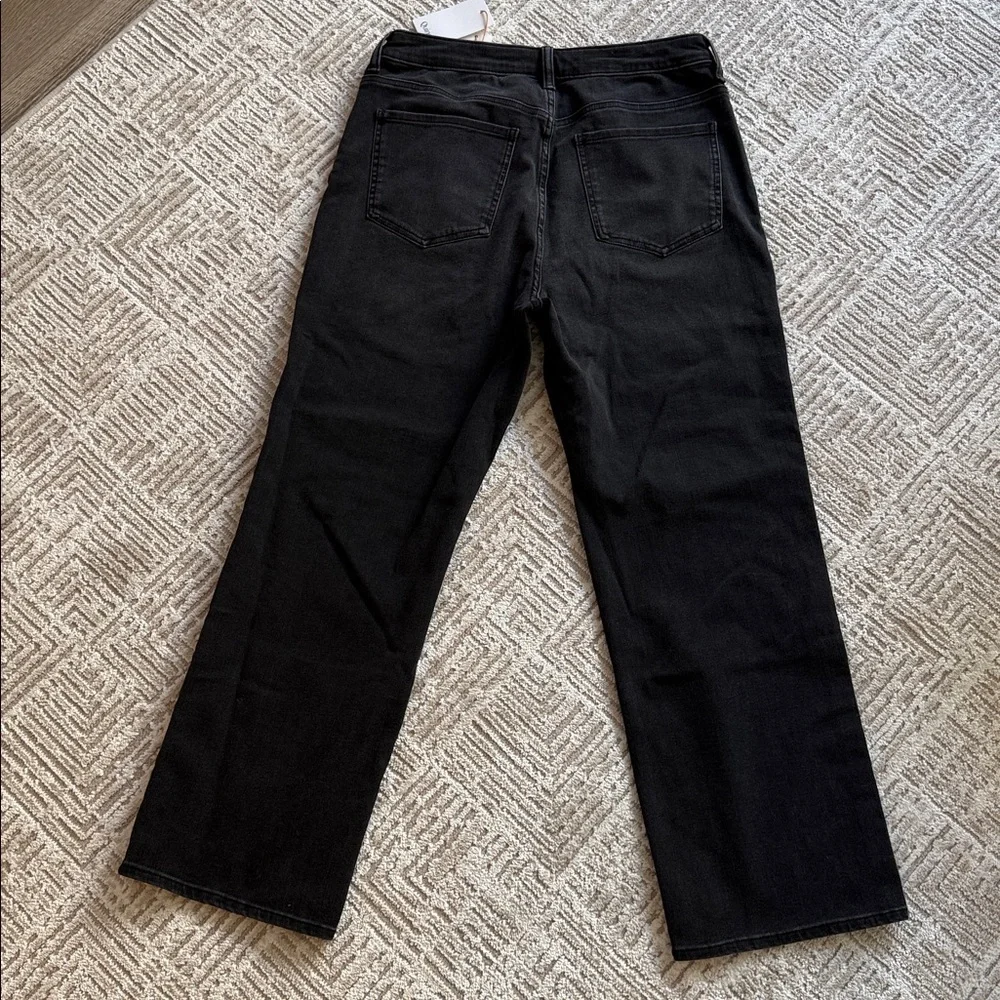 NWT Quince Bella Stretch Straight Jeans Faded Black